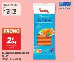 Netto Bâtonnets de surimi msc x24 netto offre