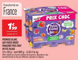 Netto Fromage blanc aux fruits mixés panachés prix choc petits filous offre