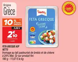 Netto Feta grecque aop netto offre