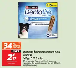 Netto Friandises à mâcher pour moyen chien dentalife offre