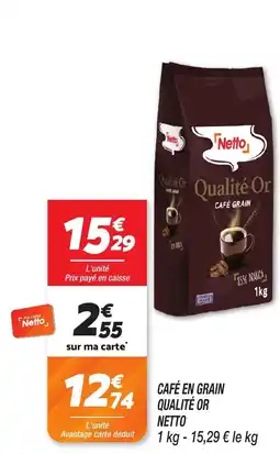 Netto Café en grain qualité or netto offre