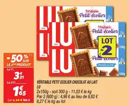 Netto Véritable petit ecolier chocolat au lait lu offre