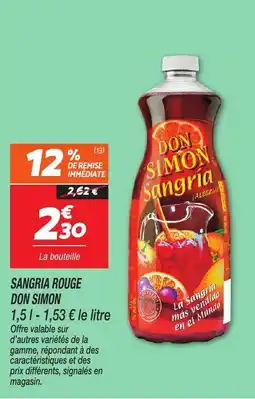 Netto Sangria rouge don simon offre