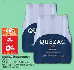 Netto Eau minérale naturelle pétillante quézac offre