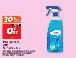 Netto Spray vitres 3 en 1 netto offre