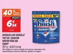 Netto Capsules lave-vaisselle tout en 1 quantum parfum frais x68 finish offre