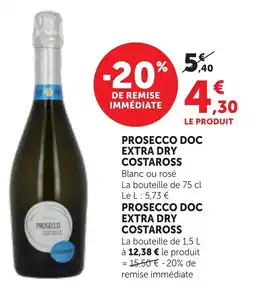 Bi1 Prosecco doc extra dry costaross offre