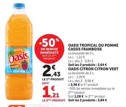 Bi1 Oasis tropical ou pomme cassis framboise offre