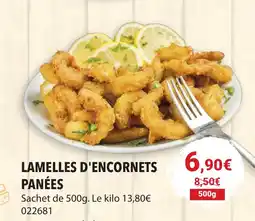 Gel 2000 LAMELLES D'ENCORNETS PANÉES offre