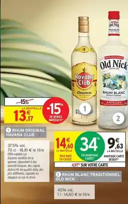 Intermarché Hyper Havana club - rhum original offre