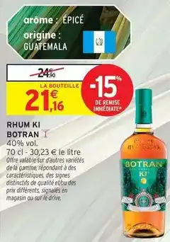Intermarché Hyper Botran - rhum offre