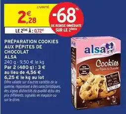 Intermarché Hyper Alsa - préparation cookies aux pépites de chocolat offre