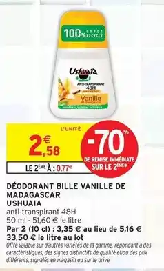 Intermarché Hyper Ushuaia - déodorant bille vanille de madagascar offre