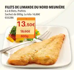 Gel 2000 FILETS DE LIMANDE DU NORD MEUNIÈRE offre