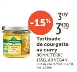 L'Eau Vive Tartinade de courgette au curry offre