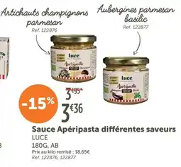 L'Eau Vive Sauce Apéripasta différentes saveurs offre