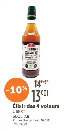 L'Eau Vive Élixir des 4 voleurs offre