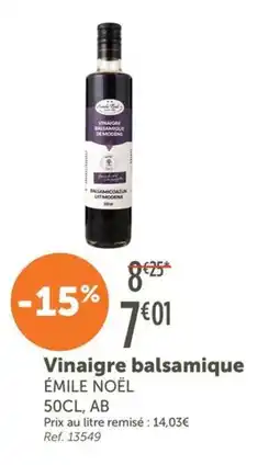 L'Eau Vive Vinaigre balsamique offre