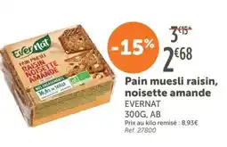 L'Eau Vive Pain muesli raisin, noisette amande offre