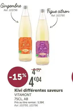 L'Eau Vive Kivi différentes saveurs offre