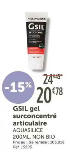 L'Eau Vive GSIL gel surconcentré articulaire offre