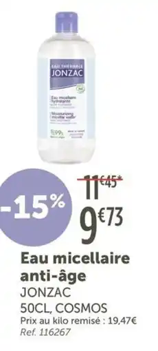L'Eau Vive Eau micellaire anti-âge offre