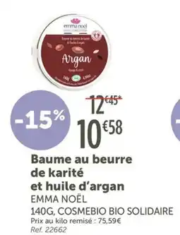 L'Eau Vive Baume au beurre de karité et huile d'argan offre