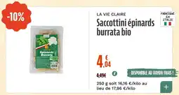 La Vie Claire Saccottini épinards burrata bio offre