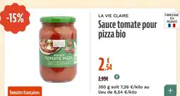 La Vie Claire Sauce tomate pour pizza bio offre