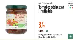 La Vie Claire Tomates séchées à l'huile bio offre