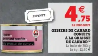 Super U Gesiers De Canard Confits A La Graisse De Canard offre