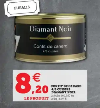 Super U Confit De Canard 4/6 Cuisses Diamant Noir offre