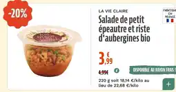 La Vie Claire Salade de petit épeautre et riste d'aubergines bio offre