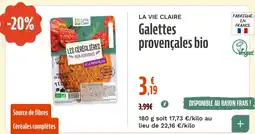 La Vie Claire Galettes provençales bio offre