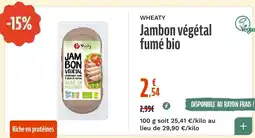 La Vie Claire Jambon végétal fumé bio offre