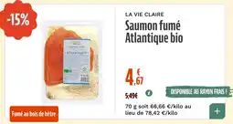 La Vie Claire Saumon fumé Atlantique bio offre