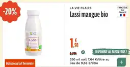 La Vie Claire Lassi mangue bio offre