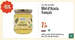 La Vie Claire Miel d'Acacia français offre