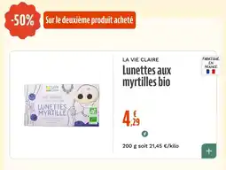 La Vie Claire Lunettes aux myrtilles bio offre