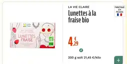 La Vie Claire Lunettes à la fraise bio offre