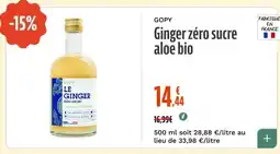 La Vie Claire Ginger zéro sucre aloe bio offre