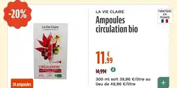 La Vie Claire Ampoules circulation bio offre
