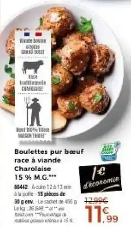 Thiriet Boulettes pur bœuf race à viande Charolaise offre