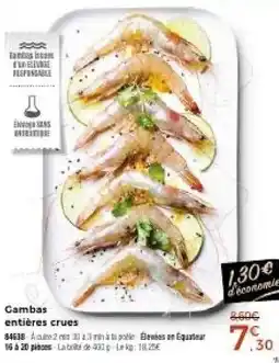 Thiriet Gambas entières crues offre