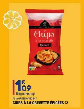 ALDI Chips à La Crevette épicées Asia Green Garden offre
