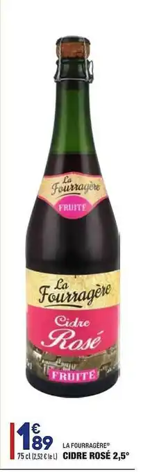 ALDI Cidre Rosé 2,5° La Fourrangère offre