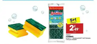 6 éponges Spontex