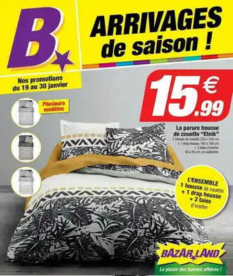Bazarland La Parure Housse De Couette Etnik offre