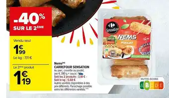Carrefour Market Nems Carrefour Sensation offre