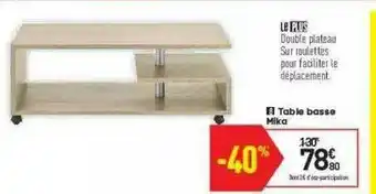 Conforama Table Basse Mika offre